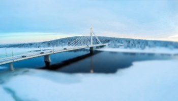 Полеты на квадрокоптере заграницей зимой